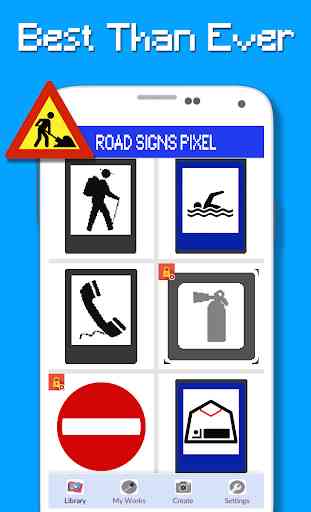Road Signs Color By Number - Pixel Art 4