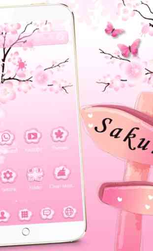 Rosa Sakura tema Pink Sakura 1