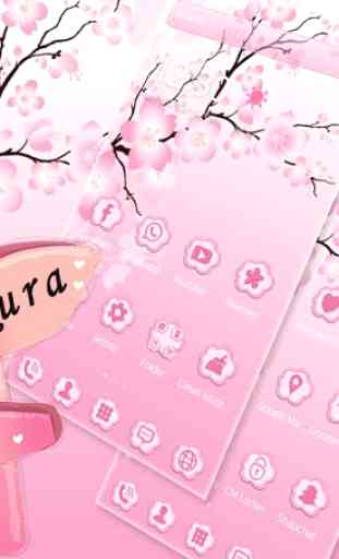 Rosa Sakura tema Pink Sakura 2