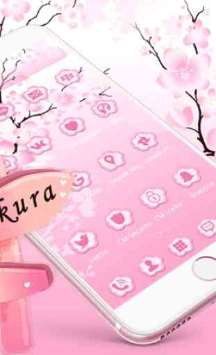 Rosa Sakura tema Pink Sakura 3