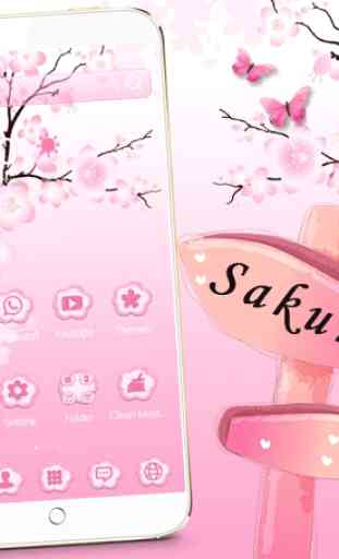 Rosa Sakura tema Pink Sakura 4