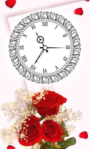Rose Clock 3D Live Wallpaper 1