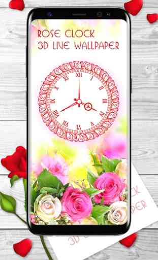Rose Clock 3D Live Wallpaper 2