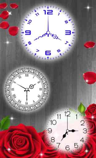 Rose Clock 3D Live Wallpaper 3