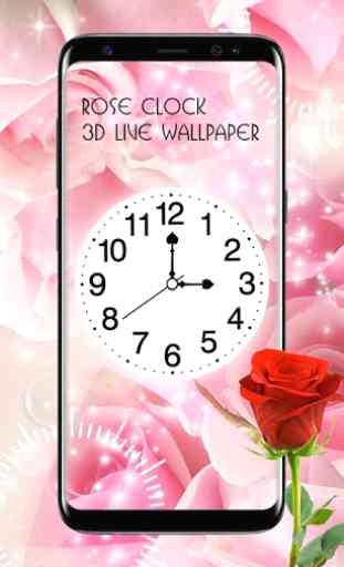 Rose Clock 3D Live Wallpaper 4
