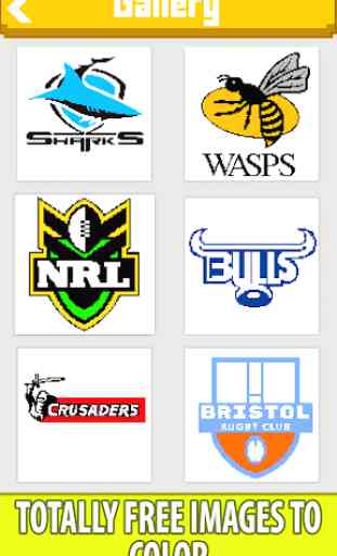 Rugby Logos Pixel Art: Color by Number Book Pages 1