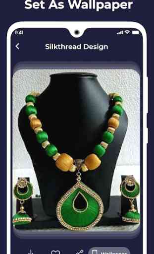 Silk Thread Jewelry Bangles Necklace Earring Ideas 3