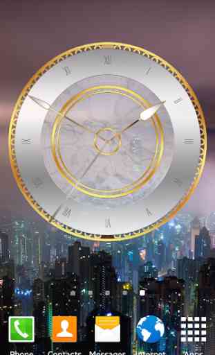 Silver and Gold Clock Widget 1