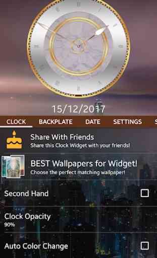 Silver and Gold Clock Widget 2