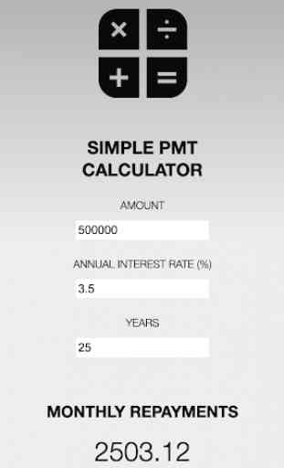 Simple PMT Calculator 2
