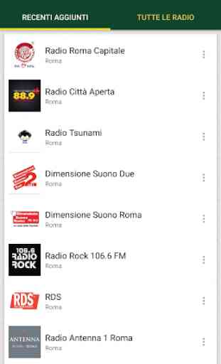 Stazioni radio della Roma - Italia 1