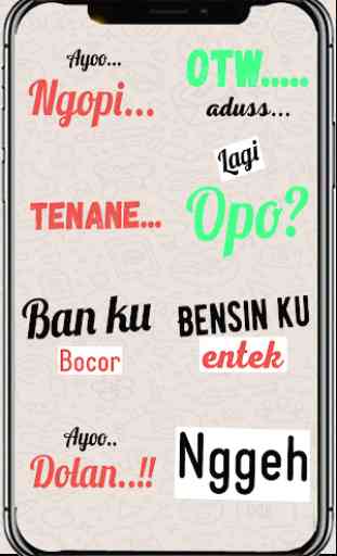 Stiker Text Bahasa Jawa Untuk Chat - WAStickerApps 2