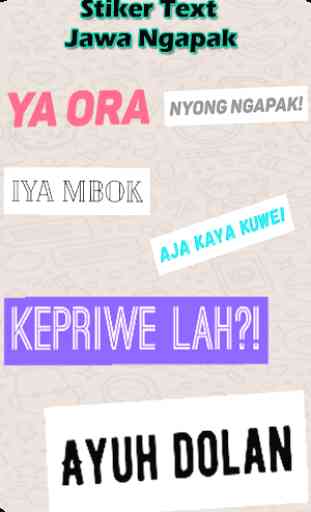 Stiker Text Jawa Ngapak - WaStickersApp 4