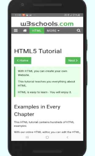 W3 Online Mobile tutorials 3