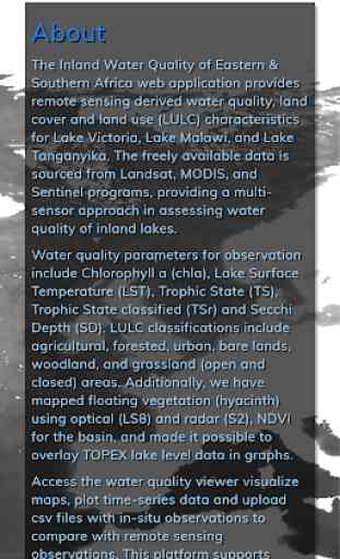 Water Quality Viewer for Inland Lakes E&S Africa 1