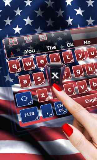 American Flag Keyboard Theme 1
