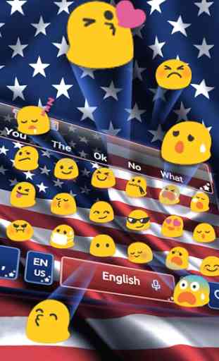 American Flag Keyboard Theme 2