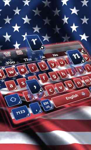 American Flag Keyboard Theme 3