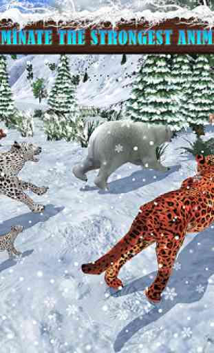 Arctic Leopard Family Snow Forest Sim 2