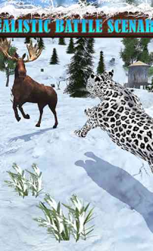 Arctic Leopard Family Snow Forest Sim 3