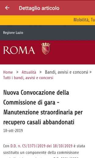 Bandi Comune di Roma 3