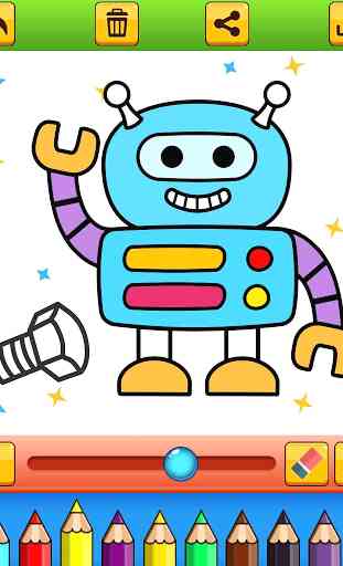 Color Robots - Robot Coloring for Kids 4