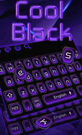 Cool Black Purple Keyboard Theme 4