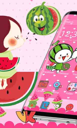 Cute Watermelon Babies Theme 2