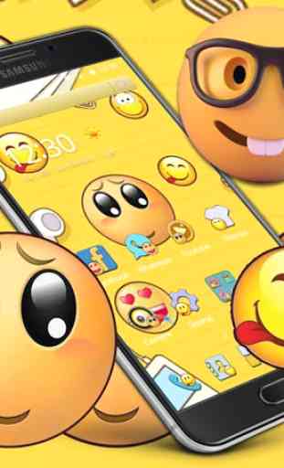 Emoji cute yellow face expression theme 1