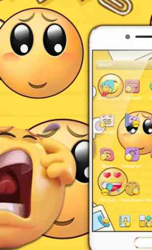 Emoji cute yellow face expression theme 4