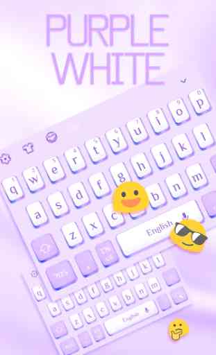 Fashion Purple White Keyboard 2