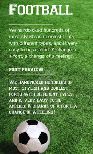 Football Font for FlipFont , Cool Fonts Text Free 1