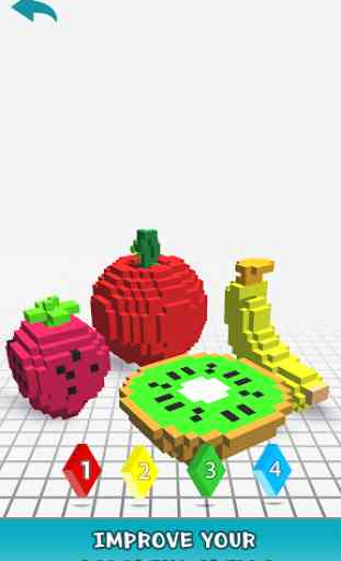 Fruits Voxel: 3D Color by Number, Sandbox Coloring 3