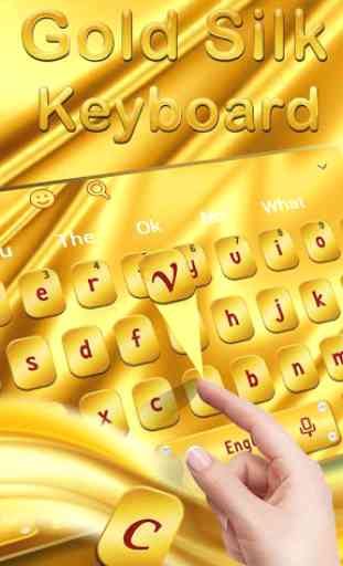 Gold Silk Luxury Keyboard Theme 1