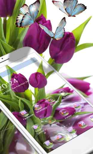 HD Wallpaper tulipano viola 2