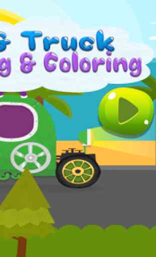 Kids Bus & Vehicles Coloring Drawing Games Book 1