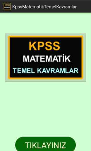 KPSS Matematik Temel Kavramlar 1