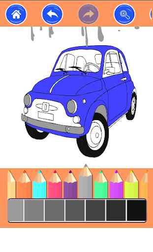 Libro da colorare di auto italiane per bambini 4
