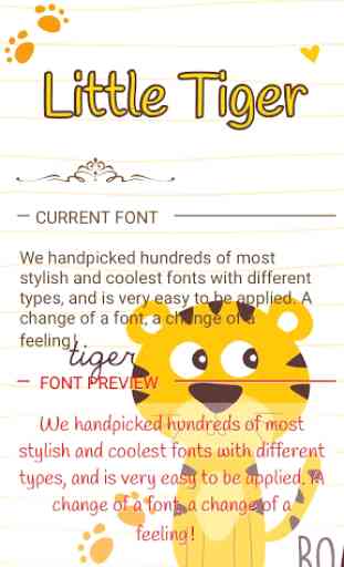 Little Tiger Font for FlipFont , Cool Fonts Text 1