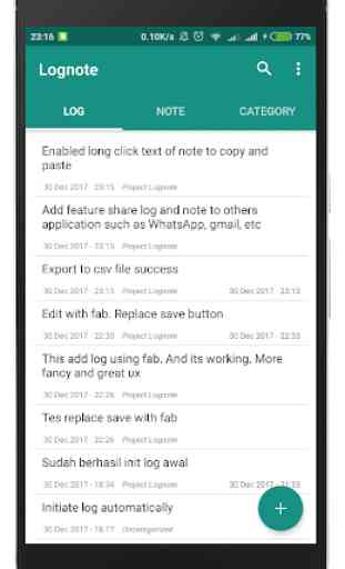 Lognote - Simple Log and Note 1