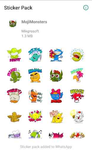Mojimonsters stickers for WhatsApp WAStickerApps 1
