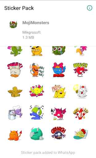 Mojimonsters stickers for WhatsApp WAStickerApps 2