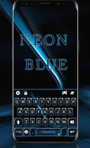 Neon Black Blue Tema Tastiera 1