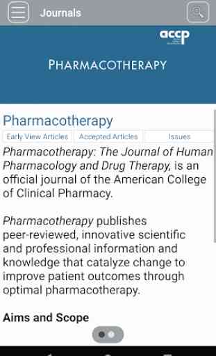 Official Journals of ACCP 2