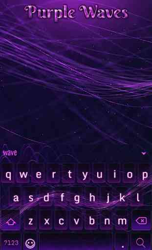 Purple Waves Animated Keyboard + Live Wallpaper 2