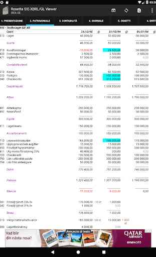 Rosetta SIE-XBRL/GL Viewer, mostra la contabilità 2