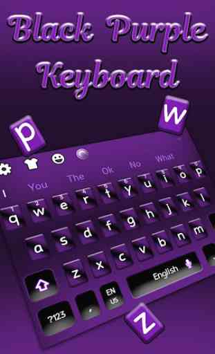 Simple Black Purple Keyboard Theme 1