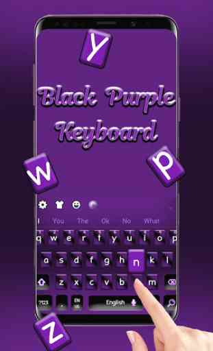 Simple Black Purple Keyboard Theme 2