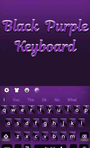 Simple Black Purple Keyboard Theme 3