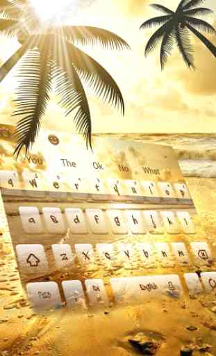 Tropical Sunset Golden Beach Keyboard Theme 1